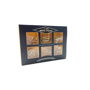 6pc esprit Twisters <span class=keywords><strong>casse</strong></span>-tête jeu de Test de QI tour de magie jouets anneau magique interverrouillage métal lien fil Puzzles - Product Image 4