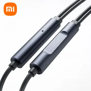 Xiaomi earphone Monitor In-ear, headphone berkabel hitam kualitas tinggi untuk bermain game