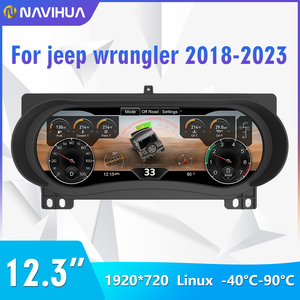 Tableau de bord numérique NaviHua 12,3 pouces pour Jeep Wrangler JL 2018-2023, nouvel écran LCD, tachymètre, cockpit virtuel - Product Image 3