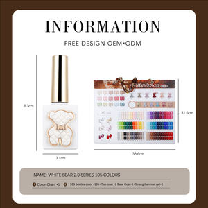 ZRKGEL Muestra gratis 15ml Hermosa botella de oso 105 colores Inodoro UV Gel Esmalte de <span class=keywords><strong>uñas</strong></span> Venta al por mayor TPO & HAME Free UV Gel Polish Set - Product Image 6
