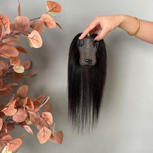 Perruque en <span class=keywords><strong>filet</strong></span> effet aile de papillon, cheveux naturels semi-tissés, lisses, <span class=keywords><strong>pour</strong></span> couvrir les cheveux gris et augmenter le volume capillaire, <span class=keywords><strong>pour</strong></span> femme - Product Image 5