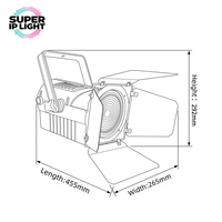 Projecteur Fresnel LED COB 100W, zoom manuel, silencieux, sans ventilateur, DMX RDM, éclairage de studio pour théâtre, télévision, mariage, scène
