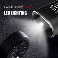 Gonfleur de pneus numérique Rechargeable avec lumière LED, compresseur de pneus de voiture sans fil 2000 mAHx2