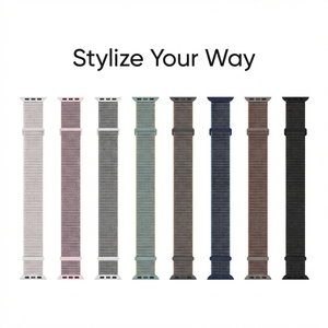 Bracelet de montre en nylon coloré pour Apple Watch Series 10 46mm 42mm Series 8 7 45mm 41mm SE 3 Ultra 2, bracelet sport tissé pour femmes - Product Image 2