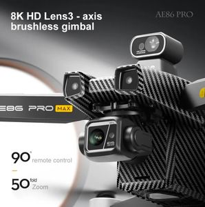 Drone AE86 PRO MAX AE86 Plus 4K HD double caméra FPV <span class=keywords><strong>3</strong></span>-Axis Anti-Shake Gimbal Obstacle Avoidance Brushless Quadcopter - Product Image 4