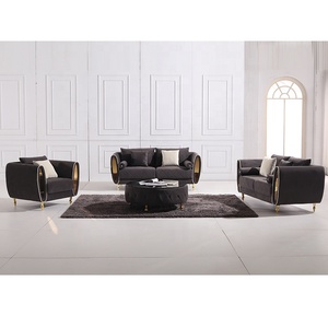 الفاخرة حلم أريكة متذبذب غرفة المعيشة مجموعة النسيج أثاث المخملية <span class=keywords><strong>Loveseat</strong></span> أريكة مع جولة طاولة القهوة - Product Image 2