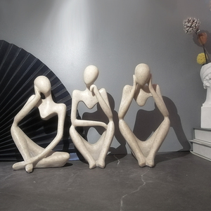 Nuevos productos de venta caliente, estatuas de pensador y esculturas de <span class=keywords><strong>hombre</strong></span> <span class=keywords><strong>pensante</strong></span>, modelo de artesanía de resina, figuritas coleccionables personalizadas - Product Image 1