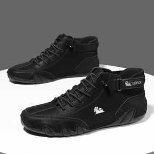 Zapatos Deportivos Personalizados con Logotipo, Botas de Cuero Estilo Coreano, Zapatillas de Caña Alta Antideslizantes, Talla Grande <span class=keywords><strong>47</strong></span>, Zapatos Casuales para Hombre - Product Image 6