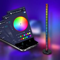 Lámpara de Pie Inteligente RGB con Control por Aplicación, Modo de Música Reactiva, Cambio de Color RGB, Ritmo Musical, para PC, Fiestas y Salas de Juego