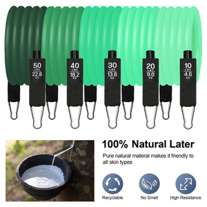 Gradient Green 11pcs Resistance <b>Bands</b> Set Natural Latex <b>Workout</b> <b>Bands</b> Fitness Training Kit Custom Logo - Product Image 2