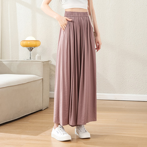 Mát mẻ cảm giác mịn màng nữ mùa hè ăn mặc cao eo băng lụa lỏng mặt trời Quần giản dị Xếp Nếp Phần mỏng lười biếng tốc độ gió - Product Image 6