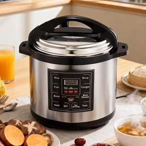 Olla a Presión Eléctrica Comercial o Doméstica de Alta Calidad, Acero Inoxidable, Multiusos, Capacidad de 8L, Ollas a Presión KC04027 - Product Image 1