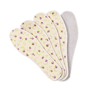 Semelles intérieures respirantes faites à la main pour hommes et femmes, toutes saisons, en coton et chanvre, désodorisantes, pour chaussures de sport, imprimé floral, été et hiver - Product Image 5