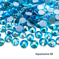 Rhinestone Hotfix AB Model Flatback untuk Transfer Panas, Kristal Bling untuk Hiasan Sepatu, Pakaian, Motif Desain, Menyala dalam Gelap