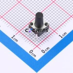 K2-6639DP-M4SW-04 Tactile Switch Through hole-4P,6x6mm Switch Single Pole Single Throw Round Button 2.5N Through Hole - Product Image 1