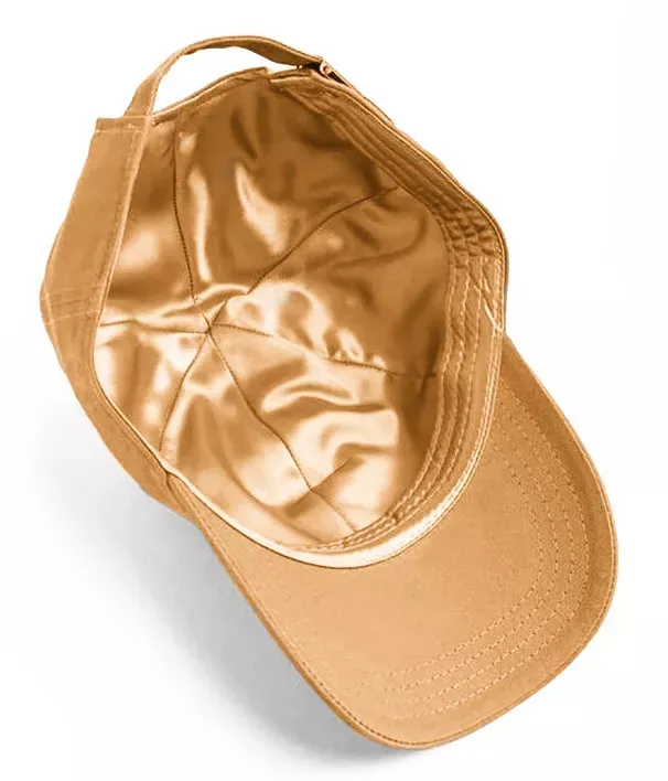 หมวกเบสบอลแบบไม่มีโครงสร้าง,หมวกสายรัดคอตตอนพร้อมหมวกพ่อทำจากผ้าซาตินปักโลโก้