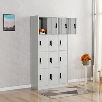 Casier de rangement pour vêtements de travail, casier scolaire, armoire de rangement à 12 portes en acier