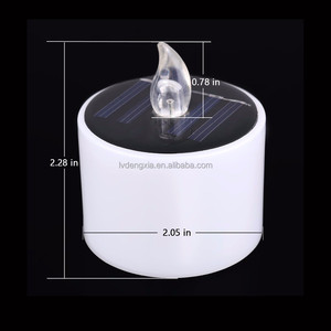 Petites bougies LED solaires à mèche en forme de balle, étanches, rechargeables, en plastique, pour festivals, mariages, maison - Product Image 5