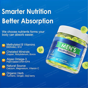 Gomitas de Vitaminas para Hombres Adultos - Fórmula Sin Gluten para Aumentar la Energía y la Productividad en el Trabajo y en el Hogar - Product Image 3