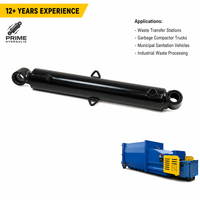 Vérin hydraulique robuste à double effet de 30 tonnes pour station de compactage de déchets et équipement de transfert de déchets
