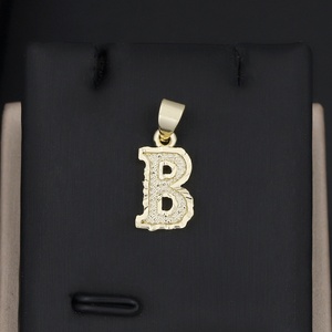 JXX 14K Gold Plated 26 <b>Letter</b> Pendant Necklace All <b>Brass</b> Jewelry for Women Men - Product Image 3