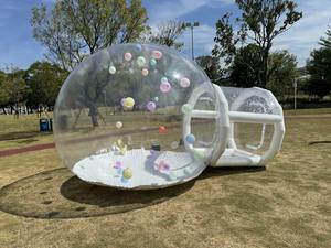 خيمة PVC مع نفق للتخييم في الهواء الطلق فقاعة قبة خيمة شفافة قابلة للنفخ منزل فقاعة قابلة للنفخ - Product Image 5