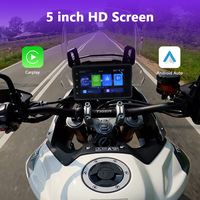 Caméra de tableau de bord de moto 1080p double objectif avec écran tactile 5 ''étanche IP67Intemnal carplay système de caméra de moto