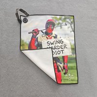 Serviette d'accessoires de golf personnalisable pour sports de plein air Serviette de golf gaufrée magnétique en microfibre à sublimation avec aimant