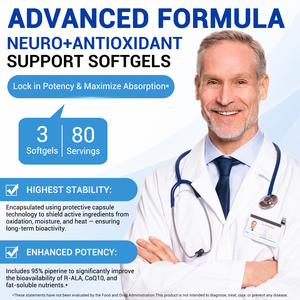 SOLOTREE Soutien Antioxydant Acide R-Alpha Lipoïque en Gélules Souples Soutien Biologique Niveaux d'ALA <span class=keywords><strong>Anti</strong></span>-Âge Acide R-Alpha Lipoïque en Gélules Souples - Product Image 3