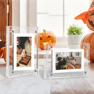Top All Saints' Day Gift Sets Colorful NFT Transparent Electronic Album Digital Acrylic Player Motion Video Photo Frame