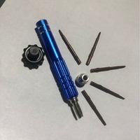 Set Kombinasi Obeng Multifungsi Lima-dalam-Satu OEM Krom Industri Presisi Tinggi untuk Perbaikan Ponsel Apple dan Jam Tangan