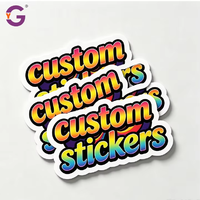 Autocollant en vinyle PVC découpé sur mesure, résistant à l'eau et aux UV, pour logo, ordinateur portable, bouteille d'eau, scrapbooking, dessin animé, autocollants personnalisés