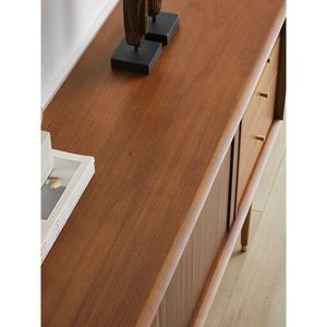 Nordic Style Solid Wood <b>Sideboard</b> Cabinet With Storage Drawers And Doors For Living Room - Product Image 4