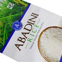 Sac d'emballage de farine avec impression personnalisée sacs d'emballage de riz sous vide pochette debout pour aliments avec poignée en plastique laminé 1kg 2kg 5kg 10kg