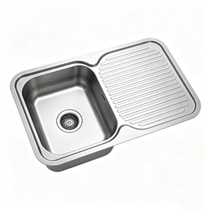 Lavello da incasso a vasca singola con bordo arrotondato, stretto e largo, con <span class=keywords><strong>scarico</strong></span> a striscia intera e piano d'appoggio personalizzato - Product Image 4