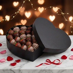 <b>Wedding</b> Floral Packaging Paperboard Bridesmaid Chocolate Strawberries Sweet Candy Heart Shaped <b>Gift</b> <b>Box</b> - Product Image 2