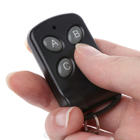 Télécommande sans fil 4 canaux 433MHz avec interrupteur bouton d'éclairage Clone Code Duplicator Key pour porte de garage et fenêtre