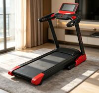 Caminadora Eléctrica Plegable REYK para Uso Doméstico y Comercial, Inclinación Automática, Plataforma de Doble Capa, Pantalla LED, Diseño Ecológico