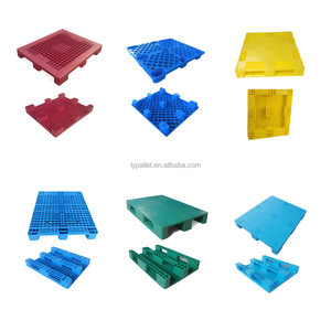 Pallet Nhựa đen một mặt với lối vào 4 chiều sáu lồng lưu trữ có thể xếp chồng lên nhau để vận chuyển và lưu trữ kho - Product Image 6