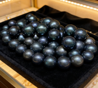 2026ZP Perles noires naturelles de qualité supérieure AAAA, d'eau douce de Tahiti, 5,5-6 mm, pour boucles d'oreilles, certifiées par un tiers XINGYE