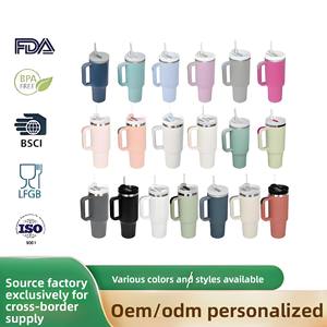 Vaso Térmico para Auto <span class=keywords><strong>de</strong></span> 40oz, con Asa, <span class=keywords><strong>de</strong></span> Acero Inoxidable, Gran Capacidad, con Pajita, para Uso en Vehículos - Product Image 2