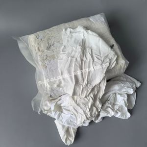 Chiffons absorbants blancs en molleton recyclé 100% coton pur blanc coloré 25kg Chiffons en coton industriels - Product Image 1