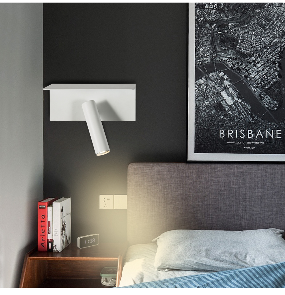 5V Usb Charge Port 3w Led Bedside Reading Light Indoor Adjustable Led Wall Lamp