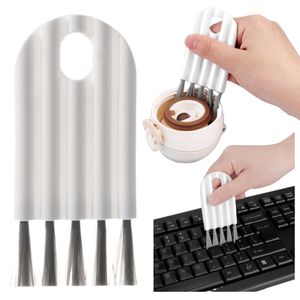 2024 multifonctionnel tasse couverture cuisine brosse Nylon 5 rangées petites brosses ménage rainure Gap tasse nettoyage brosse outils - Product Image 1