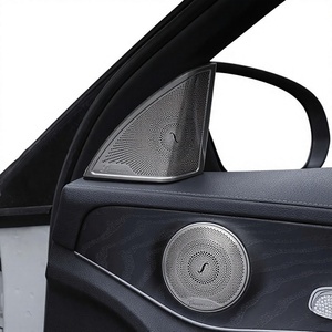 ชุดครอบลำโพง Burmester สแตนเลสสตีล 4 ชิ้น สำหรับตกแต่งภายในรถยนต์ Mercedes-Benz C-Class - Product Image 2