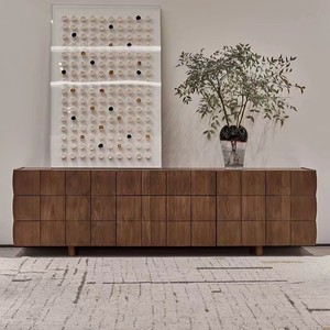 Mueble para TV de Madera Maciza de Nogal Negro Norteamericano, Mueble Bajo de Almacenamiento para Sala de Estar o Dormitorio - Product Image 4