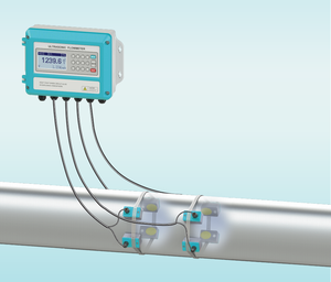 壁に取り付けられたバッチ1% 正確なデジタルステンレス鋼オイル液体非接触測定モジュラー超音波流量計 - Product Image 4