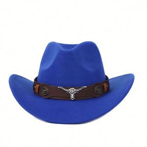 Wholesale Hot Selling Spring Autumn Blank Jazz <b>Hats</b> Custom Cowboy <b>Hat</b> - Product Image 2