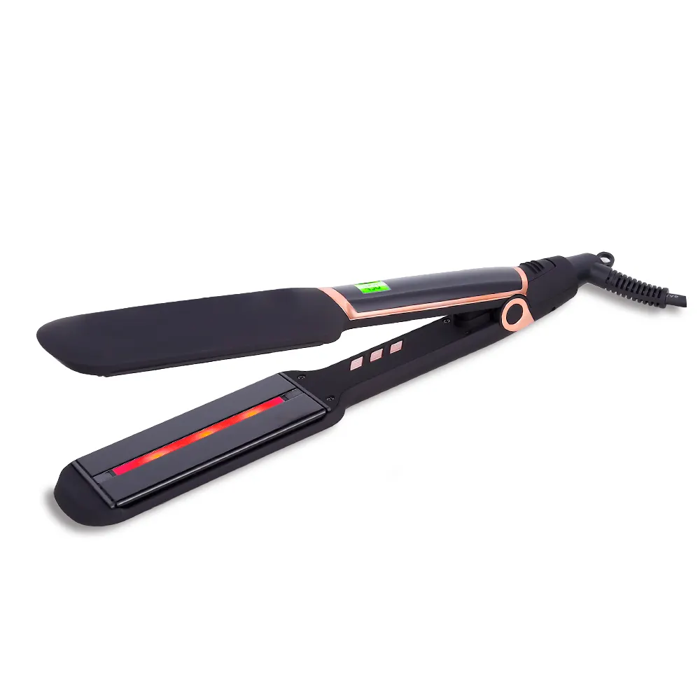 Plancha de pelo profesional de cerámica rápida, plancha plana infrarroja personalizada, gran oferta