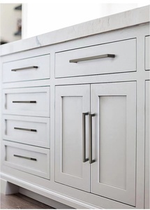 Modern <strong>Black</strong> Stainless Steel Durable Square Cabinet <strong>Door</strong> <strong>Knob</strong> Handle U-Shaped Extension Kitchen Hotel Living Room - Product Image 5